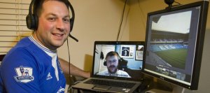 Local podcaster Eric Howell at home scores major "get" interview with celebrity.  Becomes global broadcaster.