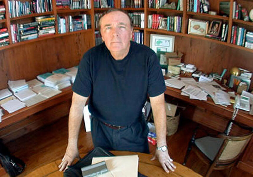 James Patterson at play in his home in the Town of Palm Beach, Florida